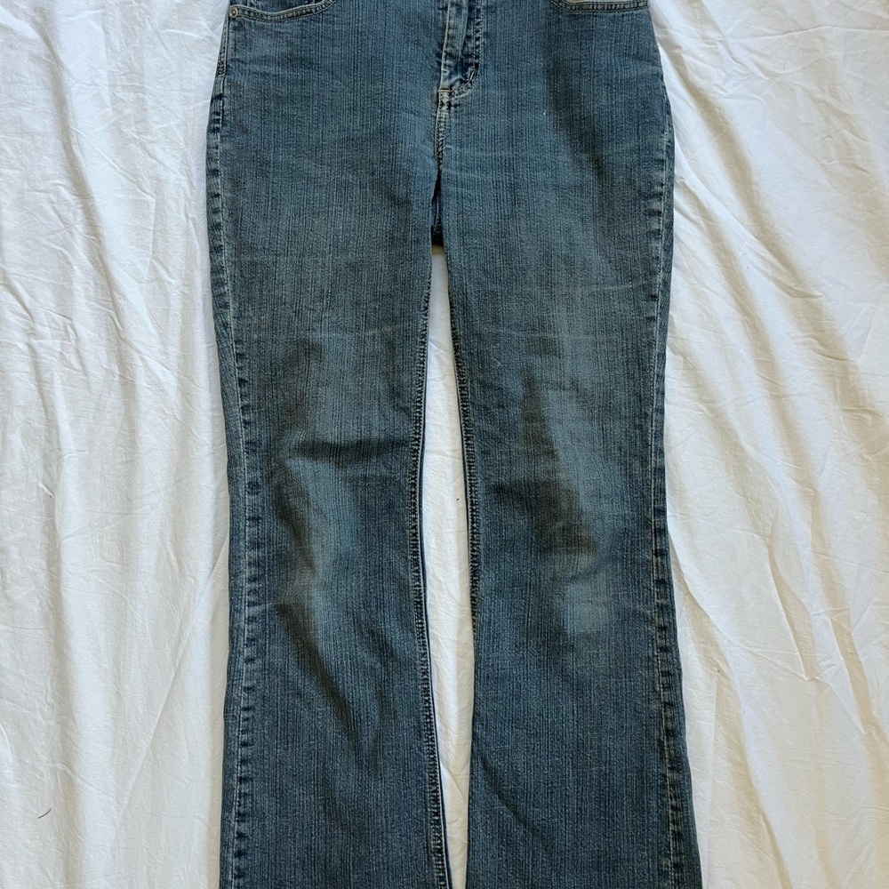 Y2K Chicos Dark blue low rise flare jeans size 0 excellent condition